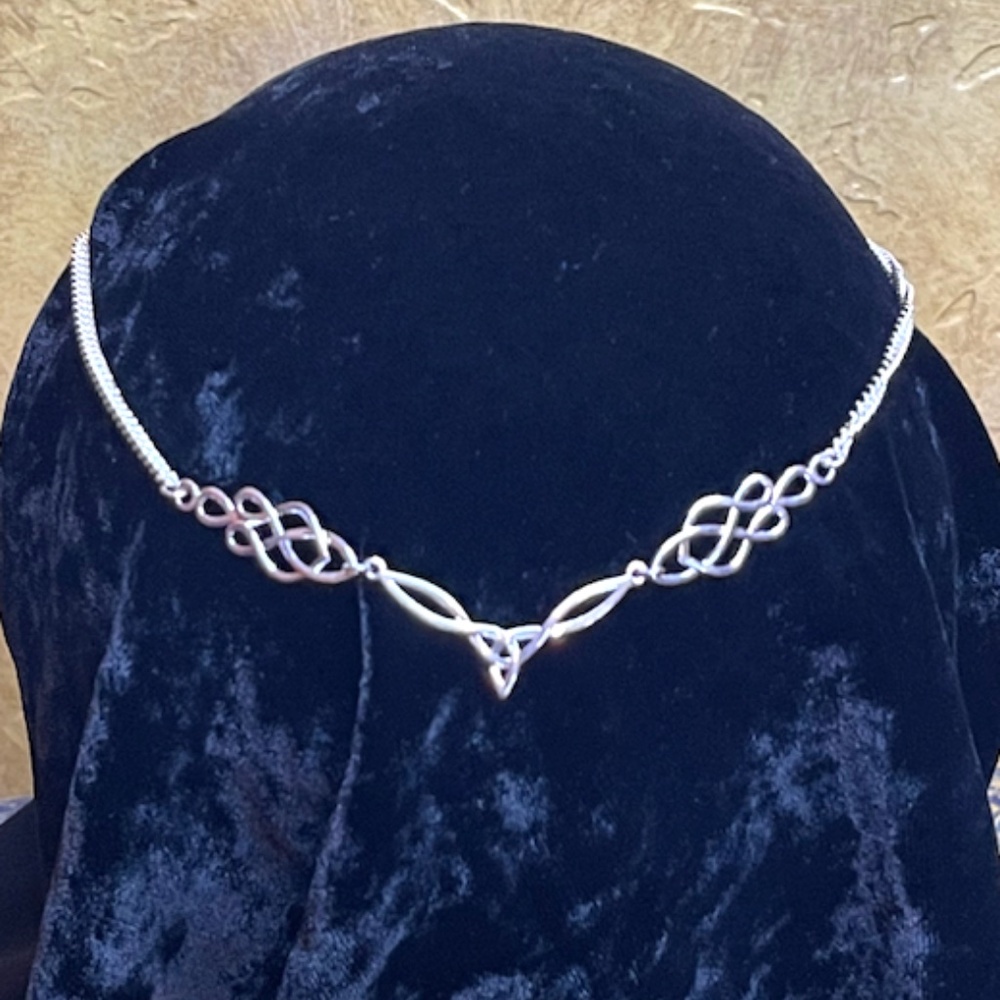 celtic tiara in silver delicate design